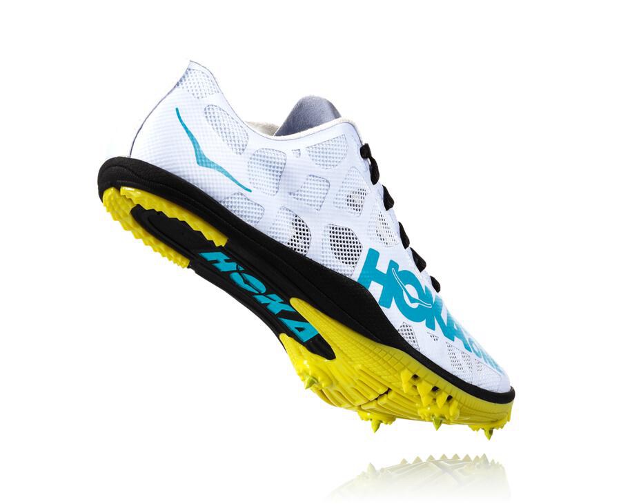 Hoka One One Çivili Koşu Ayakkabısı Erkek Beyaz/Mavi - Rocket X - XW5948263